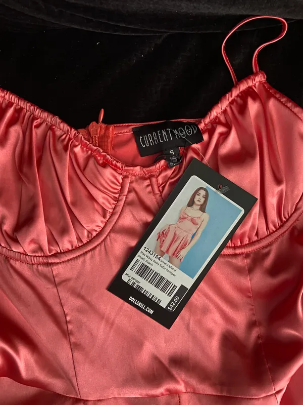 Dolls Kill current mood satin romper - Image 3