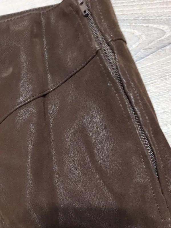 Altar's State Brown Faux Leather Mini Skirt Size Medium - Image 2