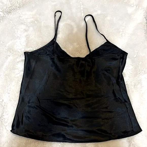 Victoria’s Secret VINTAGE Small Gold Label Black Cami Lace Camisole - Image 2
