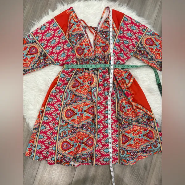 Krush Kandy Vibrant Multicolor Bohemian Dress Size L - Image 3