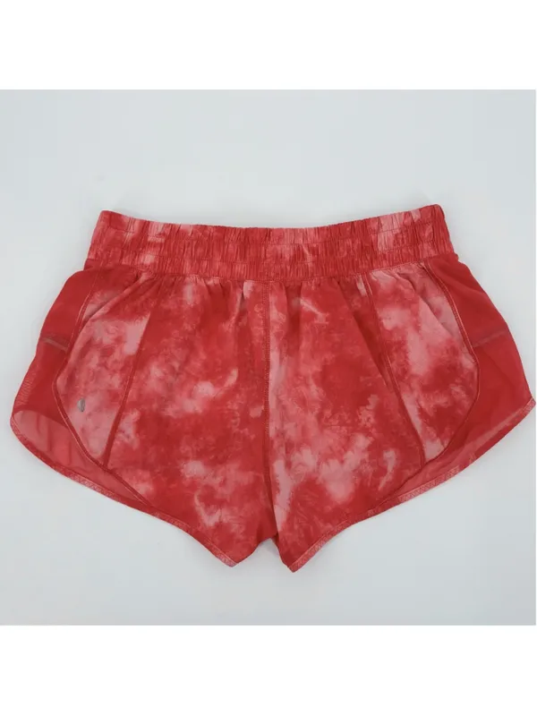 Lululemon Beat The Heat Short Tidal Boom Juice Size 8 Red Pink Tie Dye - Image 7