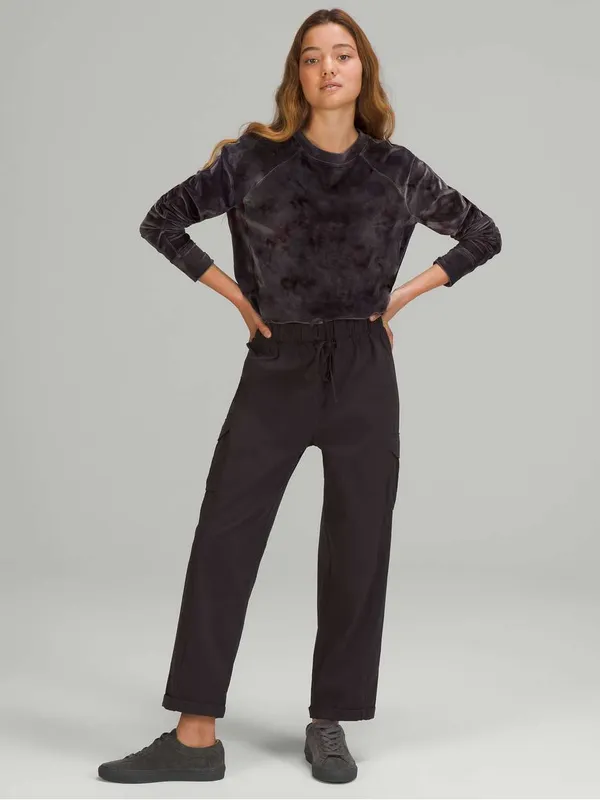 Lululemon Velour Warm Down Crew Interstellar Dark Grey Multi Small - Image 2