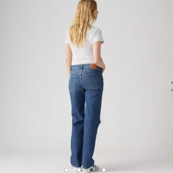 Levi’s low pro straight jeans‎ ripped knee Sz 28 - Image 2