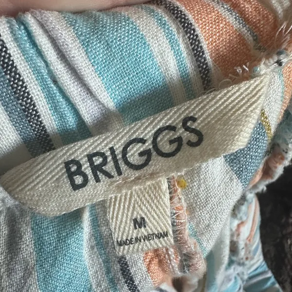 Stripe Linen Shorts Size M - Image 3