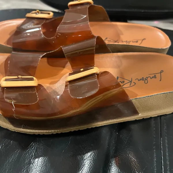 Neutral Tan Textured Sole Women's Sandals Brown Size 6 - Image 6
