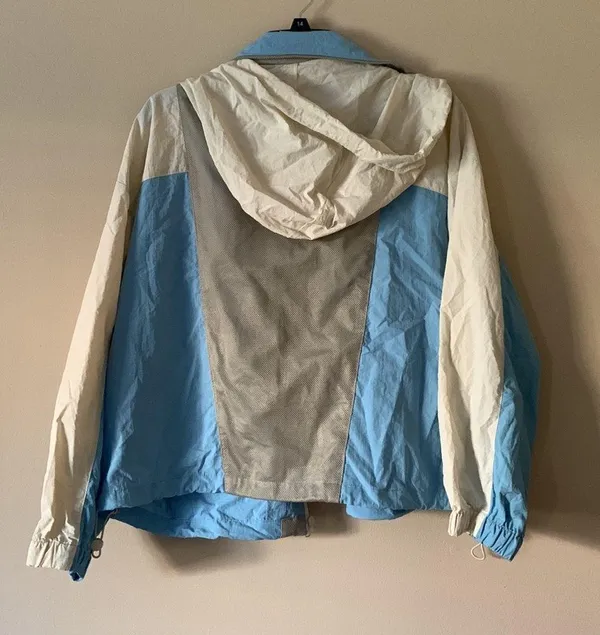Cali sport + jacket windbreaker rain jacket Blue Size 1X - Image 4