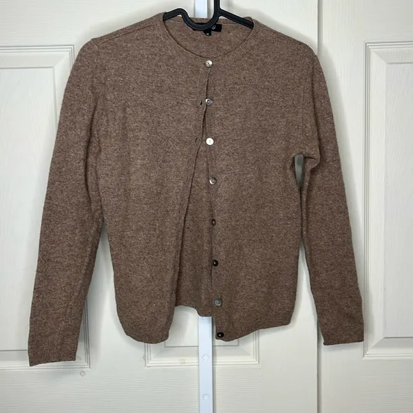 Ken-G Wool Blend Cardigan Size XS (tagged M) Y2K Tan Brown - Image 3
