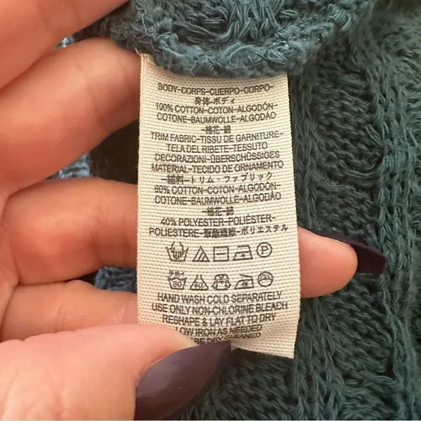 Free People Cotton Sweater – Size XS – High-Low Hem – Oversized Fit - Image 4