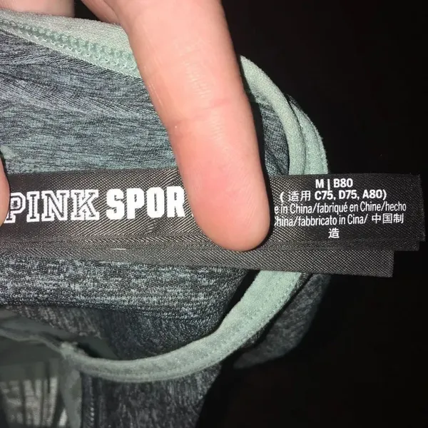 Victoria’s Secret gray and mint green M sports bra - Image 3