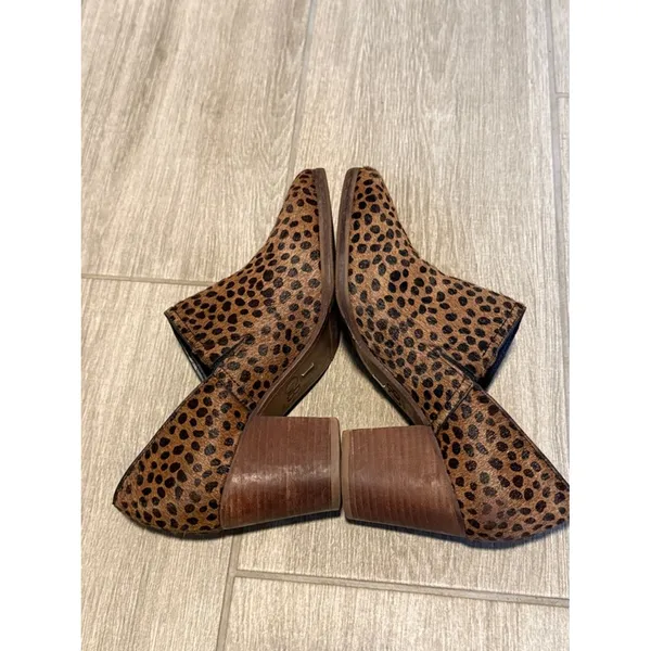 GB Giani Bini Leopard Print Calf Hair Shooties Brown Block Heel‎ Booties Size 8 - Image 7