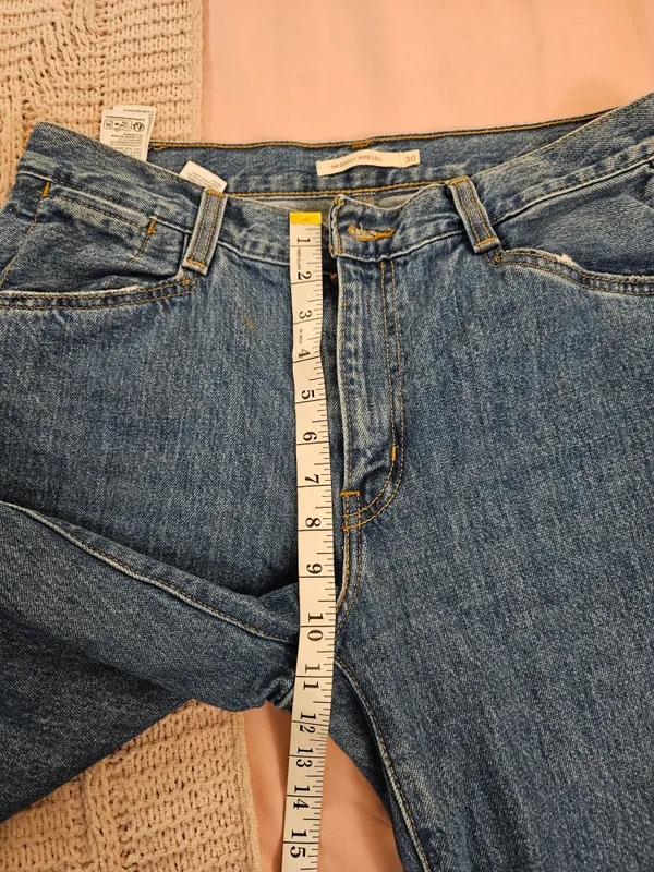 Levi's Blue Wide Leg Flare Jeans - Image 8