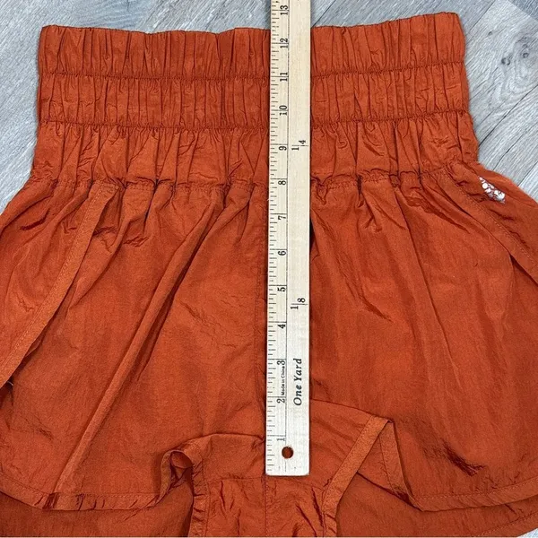 Free People The‎ Way Home Nylon Athletic Running Shorts Rust Orange Small - Image 14