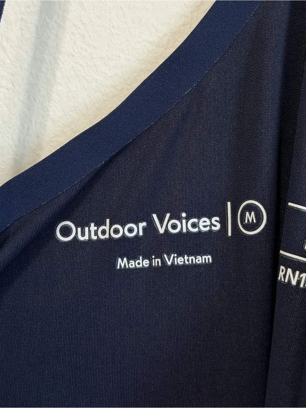 Outdoor Voices Exercise Dress Medium Blue Adjustable Straps Built-in Shorts - Image 3