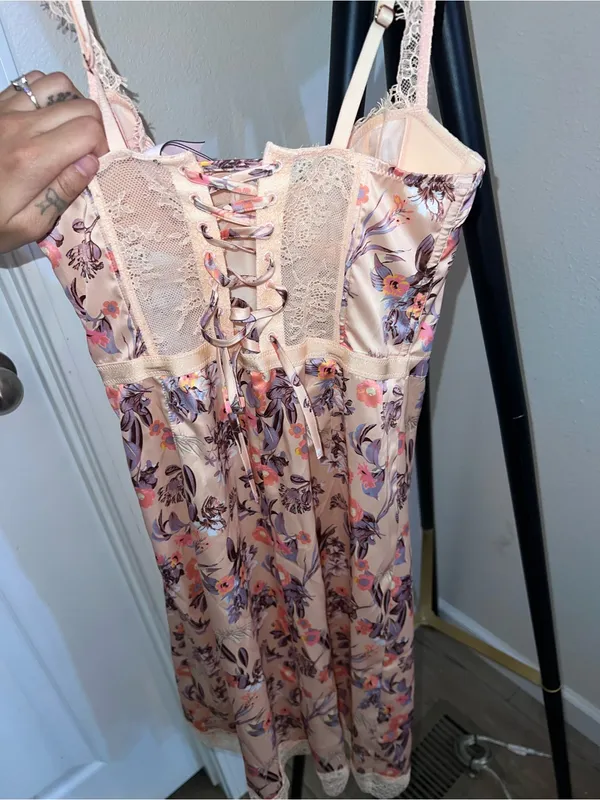 Victoria's Secret Size xs Women’s Wicked Sayin Balconette Slip Dress Floral Lace - Image 5