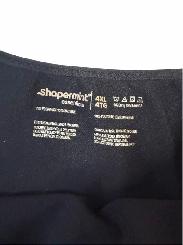 Shapermint Black Lace-Trim Bandeau Cami size 4x - Image 3