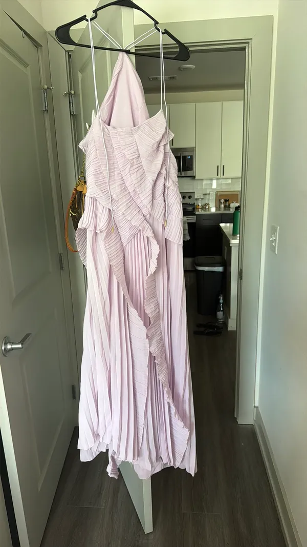 AMY | RUFFLE HALTER FORMAL DRESS Purple Size XL - Image 4