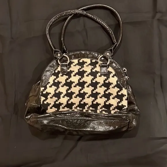 Rampage‎ Houndstooth Wool Purse Black & White - Image 2