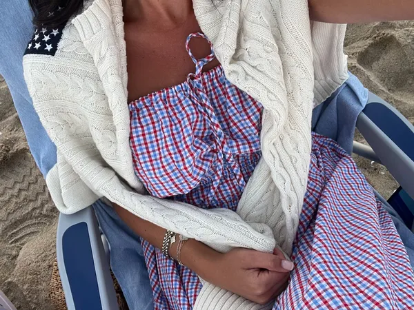Target Red & Blue Gingham Maxi Dress - Image 4