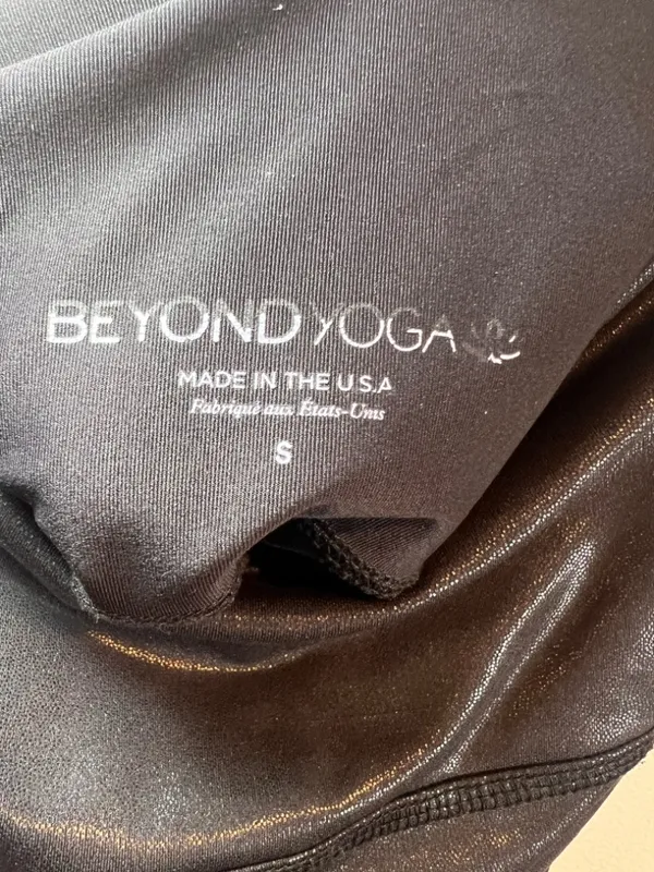 Beyond Yoga High Rise 7/8 Athletic Leggings Foil Black Yoga Gym Pilates Sz Small - Image 10