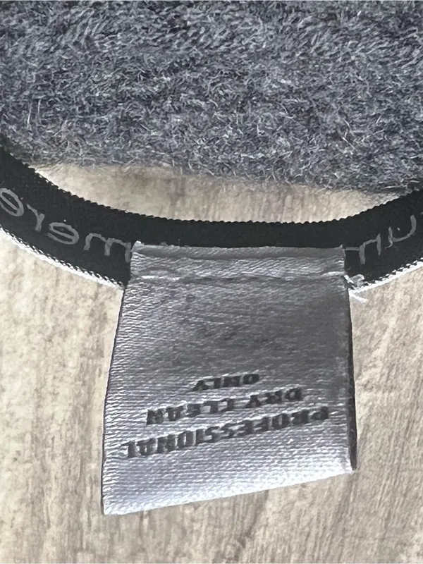 Autumn Cashmere Charcoal Gray 100% Cashmere Ribbed Zipper Crewneck Sweater XS - Image 3