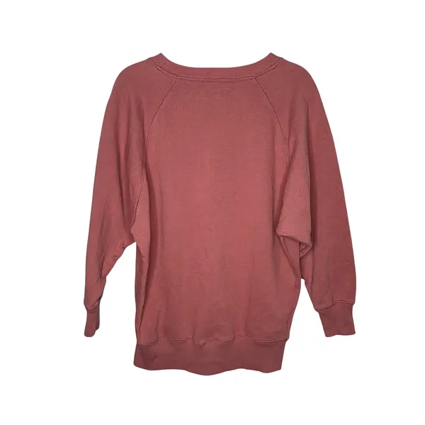 Aerie Sweatshirt Womens Small Pink Good Raglan Oversized Crewneck‎ Pullover - Image 5