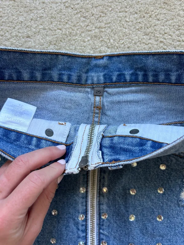 Carmar Denim RhineStone Skirt - Image 3