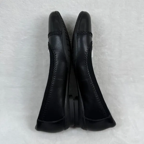 Clarks‎ Sara Bay Black Leather Ballet Flats Ultimate Comfort Round Toe Shoes 8M - Image 6