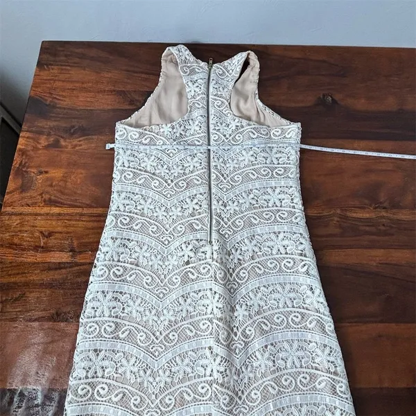Lavender Brown Women's White Lace Mini Dress Sleeveless Party/Cocktail S‎ - Image 8