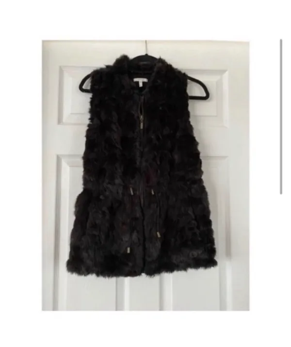 Maurices Black Vest Faux Fur - Image 6