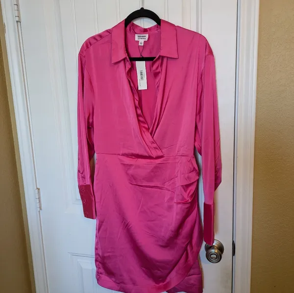The Drop hot pink shirt dress small Size L - Image 3