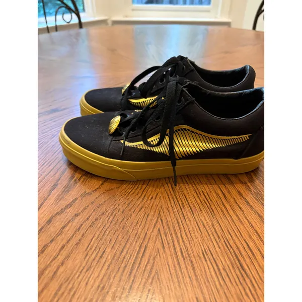 Vans Harry Potter Golden Snitch Sneakers Womens 6.5 Black Gold Old Skool Shoes - Image 5