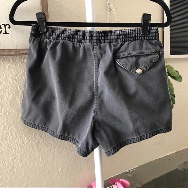 100% COTTON elastic waist dark grey summer micro mini shorts lightweight breathable casual - Image 2