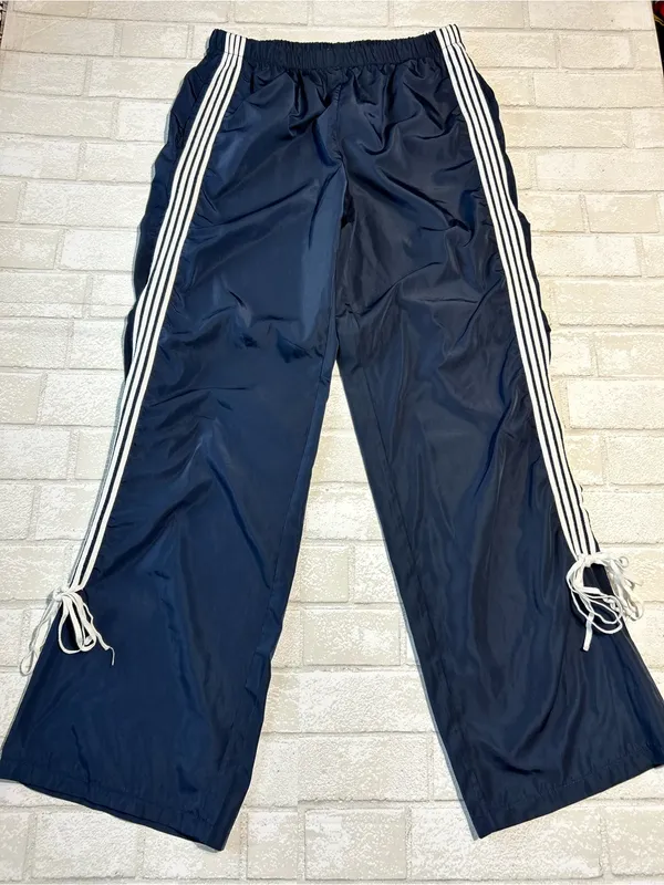 Edikted Remy Tie Sporty Track Pants Navy size Medium - Image 4