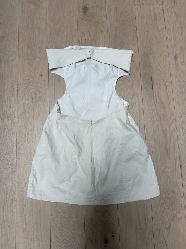 White Fox “Talk Back” Mini Dress Oatmeal - Image 4