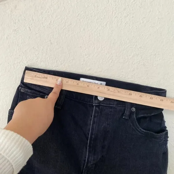 Abercrombie & Fitch Curve Love The ‘90s Straight Ultra High Rise Jean Black 2 26 - Image 8