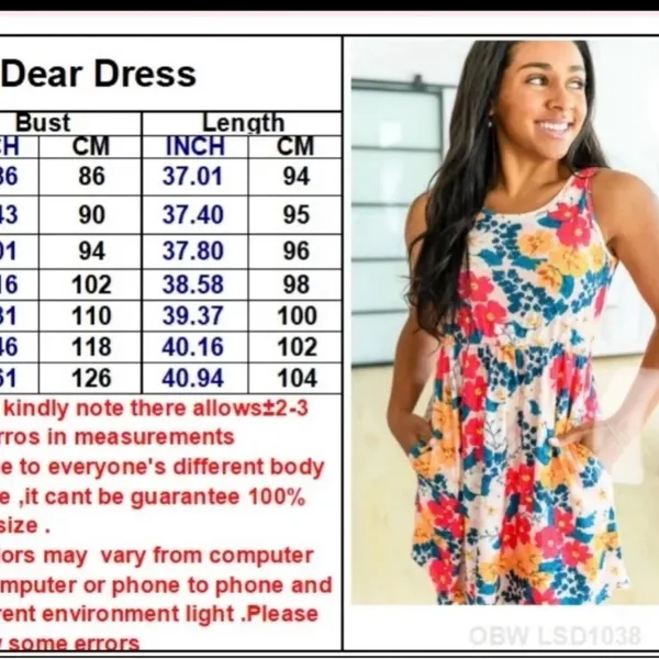 Shirley & Stone‎ Women Floral Sleeveless Pocket Sun Dress Purple 4XL Plus Size - Image 4