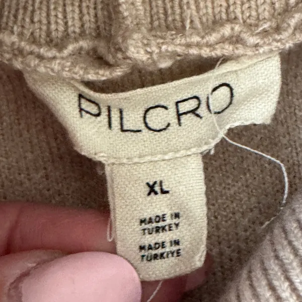 Pilcro Anthropologie Turtleneck Sweater‎ Vest Tank Top Beige Tan XL Womens - Image 3