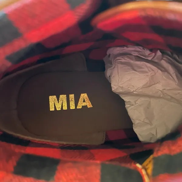 MIA Lance Cognac Luggage Brown/Red Lace Up Ankle Hiking Boots NIB - Size 6 - Image 11