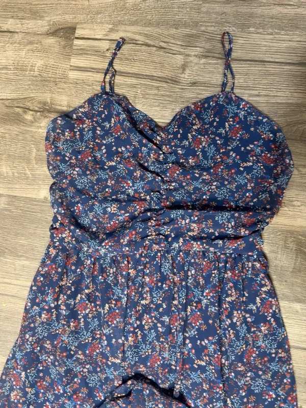 Wishlist Apparel Blue Floral Boho Maxi Dress Size L - Image 7