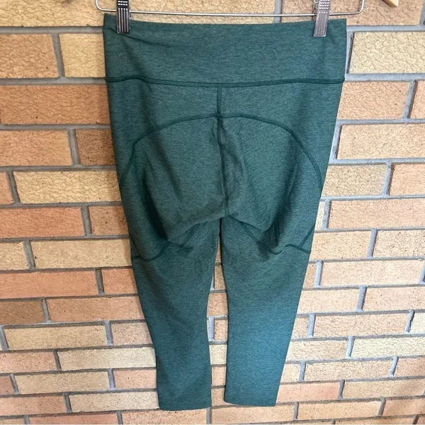 Outdoor Voices 3/4 Warm-Up Crop Leggings, Activewear, Hunter Green Size Small - Image 4