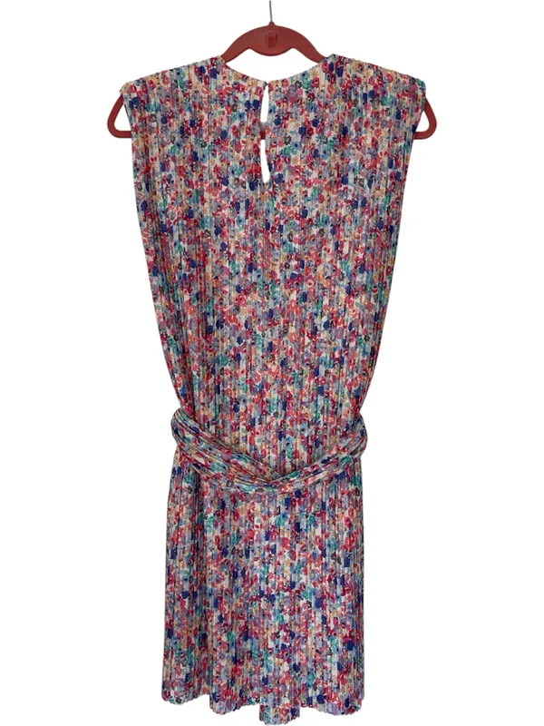 Amanda Uprichard Micro Pleated Ditsy Floral Print Short Dress Size XS - Image 3