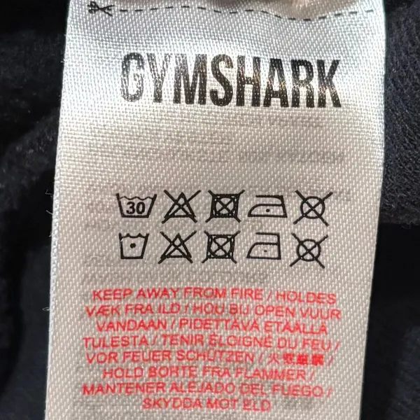 GYMSHARK Women’s Black Cropped Hoodie Size Medium - Image 5