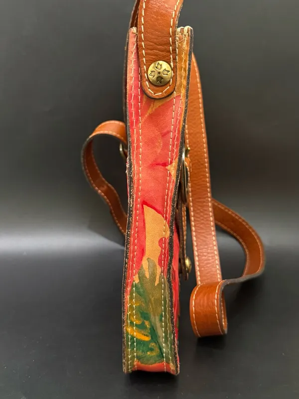 PATRICIA NASH Venezia Pouch Crossbody Spring Multi Floral Leather Crossbody Bag - Image 2