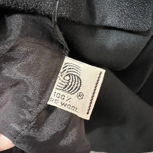 The Irish Secret Vintage Black 100% Pure Wool Double‎ Breasted Blazer Jacket 12 - Image 7