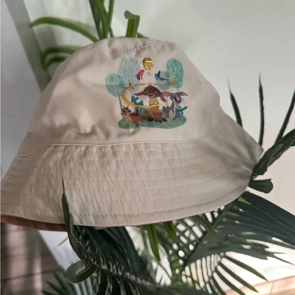 Disney Beige Bucket Adult Hat with Animal Print - Image 7