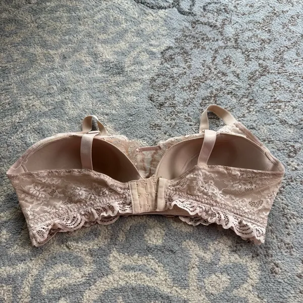 Bali Wireless Lace ComfortFlex Fit Bralette Bra Beige XL - Image 2