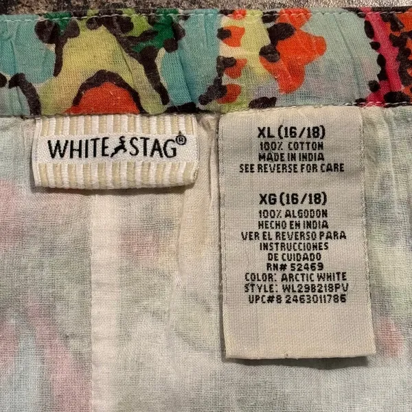 White Stag Skirt Cottage Boho Floral Maxi Tiered Romantic Prairie Feminine Hippie Garden XL - Image 2