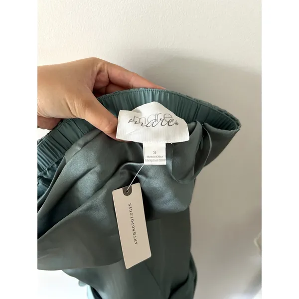 Anthropologie Mare Mare Isabella Strapless Ice Blue Ruched Corset Dress NWT - Image 6