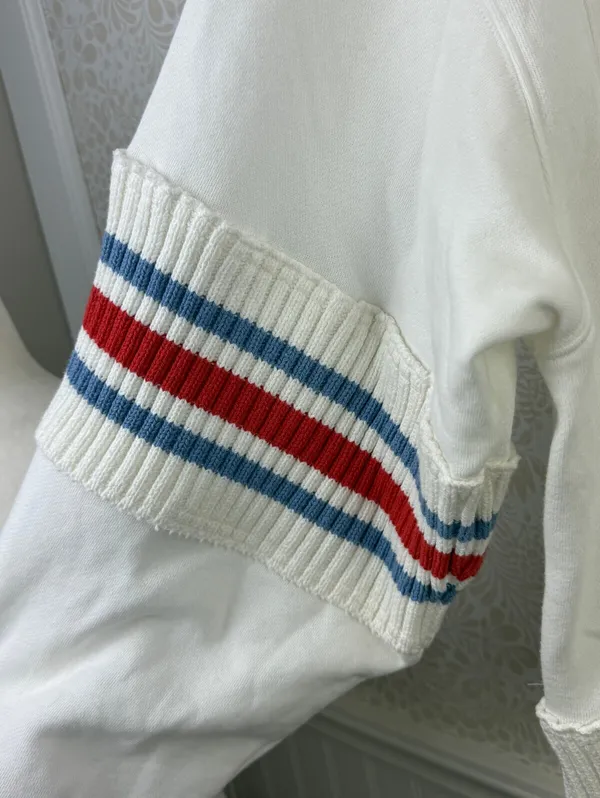Daily Practice White Stripe Indy Half-Zip Crop Hooded Sweatshirt - Size - Medium - Image 6