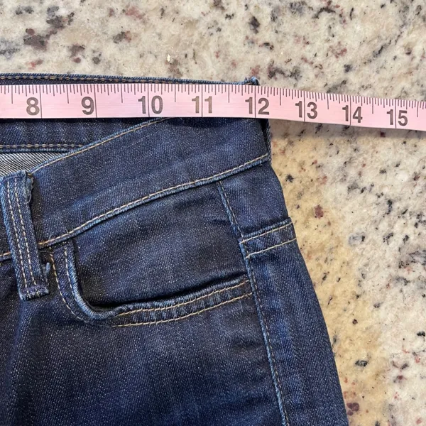 7 For All Mankind Dojo Flare Jeans Womens 23 Dark Wash Boho Wide Leg - Image 9